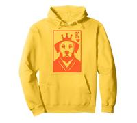 King of Hearts Dog Crown Poker Card Men Pullover Hoodie