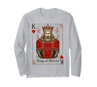 King of Hearts Playing Card Costume Halloween Couples Long Sleeve T-Shirt