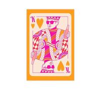 King of Hearts Poker Poster Art Print Heart King Playing Card Modern Vintage Poker Card Game Room Decor Wall Art Decor For Man Cave Bedroom Living Room Aesthetic Wall Decor (3)