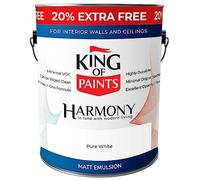 king of Paints White Interior emulsion Paint for Walls and Ceilings 3 Litre Can Brillaint White Trade Quality Paint