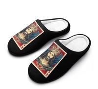 King of Poker Card Men's Cotton Slippers Lightweight House Shoes with Anti-Skid Sole for Travel Indoor Outdoor