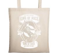 King of Rock Let's Start The Party Natural Ecological Cotton Tote Bag Beige