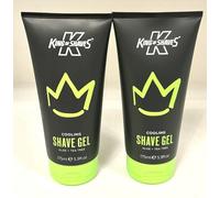 King of Shaves Cooling Shave Gel Aloe + Tea Tree 2 x 175ml NEW UK FREE P&P