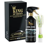 King of Sheen Vinyl Shine Car Dashboard Cleaner and Car interior Cleaner + Handy Vent Duster Brush, Effortlessly Enhance the Appearance of your Cars Interior, 500ml