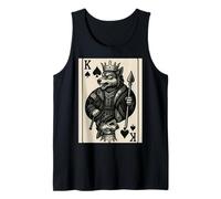 King of Spades Wolf Playing Card Vintage Animal Casino Tank Top