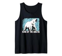 King of The Arctic Roaring Polar Bear Wildlife Design Tank Top