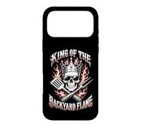 King Of The Backyard Flame Proud Grilling Dad Humor Skull Case for iPhone 17 Pro Max