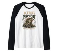 King of The Bayou Fishing No Gut No Glory Raglan Baseball Tee