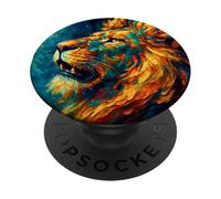 King of the Big Cats Post-Impressionism PopSockets Adhesive PopGrip