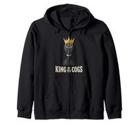 King of the Cogs Manual Transmission Gear Shifter Zip Hoodie