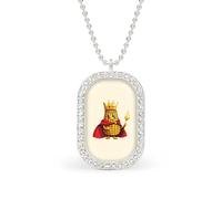 King Of The Corn Brilliant White Diamond Necklaces Dainty Pendant Necklace Trendy Metal Jewelry Gift for Women