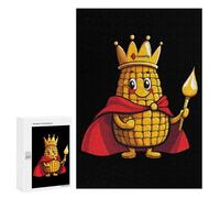 King Of The Corn Funny Wooden Puzzle with Storage Box Adults Vertical Jigsaw Puzzles Challenge Gift for Family Game