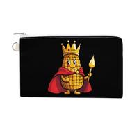 King of The Corn Portable Coin Purse Pouch Funny Zero Wallet with Zipper Lightweight Organizer Bags for Women Men