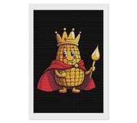 King of The Corn Shining Diamond Art Painting Kits for Adults Personalized Round Full Drill Paintings DIY Crafts Kit Home Decor 8"x12"