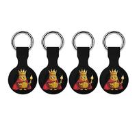 King Of The Corn Silicone Protective Case Compatible with Airtag Funny GPS Tracker Accessories for Luggage Pet Collar