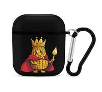 King Of The Corn Stylish Bluetooth Earphone Protective Case Compatible with Airpods 1/2 LED Visible