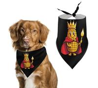 King Of The Corn Triangle Dog Bandana Adjustable Pet Bibs Summer Washable Scarf for Small Medium Large Pets
