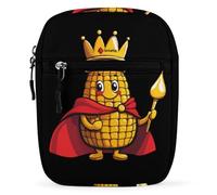 King Of The Corn Unisex Multi Purpose Mini Crossbody Bag Waterproof Small Shoulder Purse for Work Travel Shopping