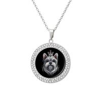 King of The Dog Vintage Necklace Gold Silver Pendant Jewelry Lady Multicolored Diamond Necklaces with Chain