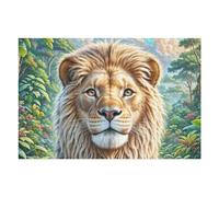 King of The Forest 1000 Pcs Jigsaw Puzzle Bundle Wildlife Puzzle for Adults Teens 14+ Fun Family Game Mindful Activity Spring Gift Precision Cut Board 1000 PCS