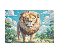 King of The Forest 1000-piece Jigsaw Puzzle Bundle Wildlife Family Puzzle Lovers Brain Training Mindful Activity Spring Creativity & Gift Giving 1000 PCS