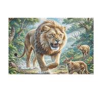 King of The Forest 1000 Piece Jigsaw Puzzle for Adults Teens Wildlife Study Break Relaxation Brain Exercise Colourful Design Great Gift for Students 1000 PCS