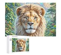 King of The Forest 1000 Piece Jigsaw Puzzles Adults Kids Wildlife Jigsaws Dining Room Decor Accent Whimsical Challenging Puzzle Stress Relief 1000 PCS