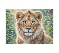 King of The Forest 500-piece Jigsaw Puzzle Bundle Wildlife Family Puzzle Lovers Brain Training Mindful Activity Spring Creativity & Gift Giving 500 PCS