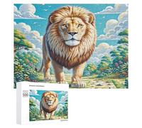 King of The Forest Jigsaw Puzzles Puzzle for Adults Kids. 500 Pieces Wildlife Great Gifts Challenge Toy Educational Game Home Decoration for Educational Games Gifts 500 PCS