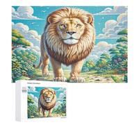 King of The Forest Jigsaw Puzzles Puzzles for Adults Kids. 1000 Pieces Wildlife Great Gifts Challenge Toy Educational Games Home Decoration for Educational Games Gifts 1000 PCS