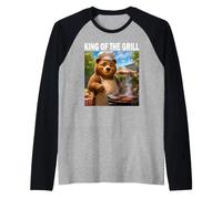 King of the Grill Funny Barbecue Chef Grilling Shirt Raglan Baseball Tee