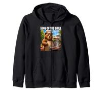 King of the Grill Funny Barbecue Chef Grilling Shirt Zip Hoodie