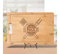 King of The Grill Personalized Cutting Board, Custom Father's Day Gift for Dad, Ideal for BBQ Lovers, Birthday, Christmas, or Anniversary