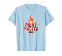 King of The Grill: Smokin' Meats BBQ Royalty T-Shirt, Men, Baby Blue, XL