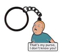 King of The Hill Bobby That's My Purse I Don't Know You Self Defense Class Cartoon Comedy TV Show Keychain KeyRing Key Chain Ring, Mixed, 1.3 inches wide