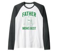 King of the Hill Father Mows Best Hank Mowing Father's Day Raglan Baseball Tee