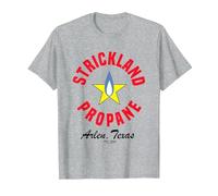 King of The Hill Strickland Propane Arlen Texas Text Logo T-Shirt, Men, Heather Grey, Small