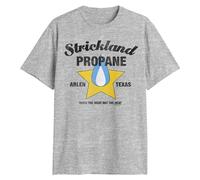 King of The Hill Strickland Propane Logo Adult T-Shirt, Heather Grey, 3XL