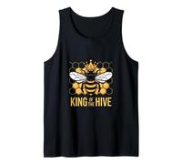 King of The Hive Bee Crown Honeycomb Tank Top