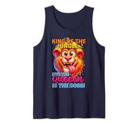 King of The Jungle But The Queen is The Boss Funny Lion Tank Top