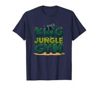 King of The Jungle Gym: Playful Primate Adventure T-Shirt, Men, Navy, 6XL