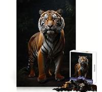 King of The Jungle Jigsaw Puzzles for Adults 1000 Pieces Strong Logic Clear Color Fun Challenge Festive Gift (38x52cm)