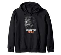 King of the Jungle Safari Lion Head Zip Hoodie