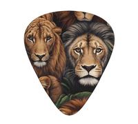 King of the JungleGuitar Picks, 12-Piece Pattern Set, Three Different Thicknesses for Acoustic Electric Guitar and Other Instruments