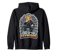 King Of The Keywords Funny SEO Marketer Men Zip Hoodie