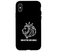 King of the Love Jungle Crowned Lion Romantic Romance Case for iPhone X/XS