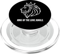 King of the Love Jungle Crowned Lion Romantic Romance PopSockets PopGrip for MagSafe