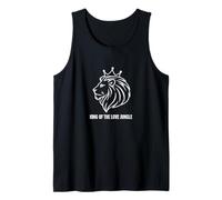 King of The Love Jungle Crowned Lion Romantic Romance Tank Top