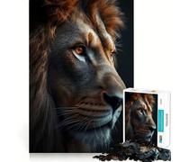 King of The Savannah in Golden Light Jigsaw Puzzles for Adults1000 Piece Logic Skill Precise Connection Family Bond Home Decor (38x26cm)