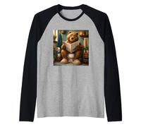 King of the Throne Bear Funny Bathroom Toilet Humor Dad Raglan Baseball Tee